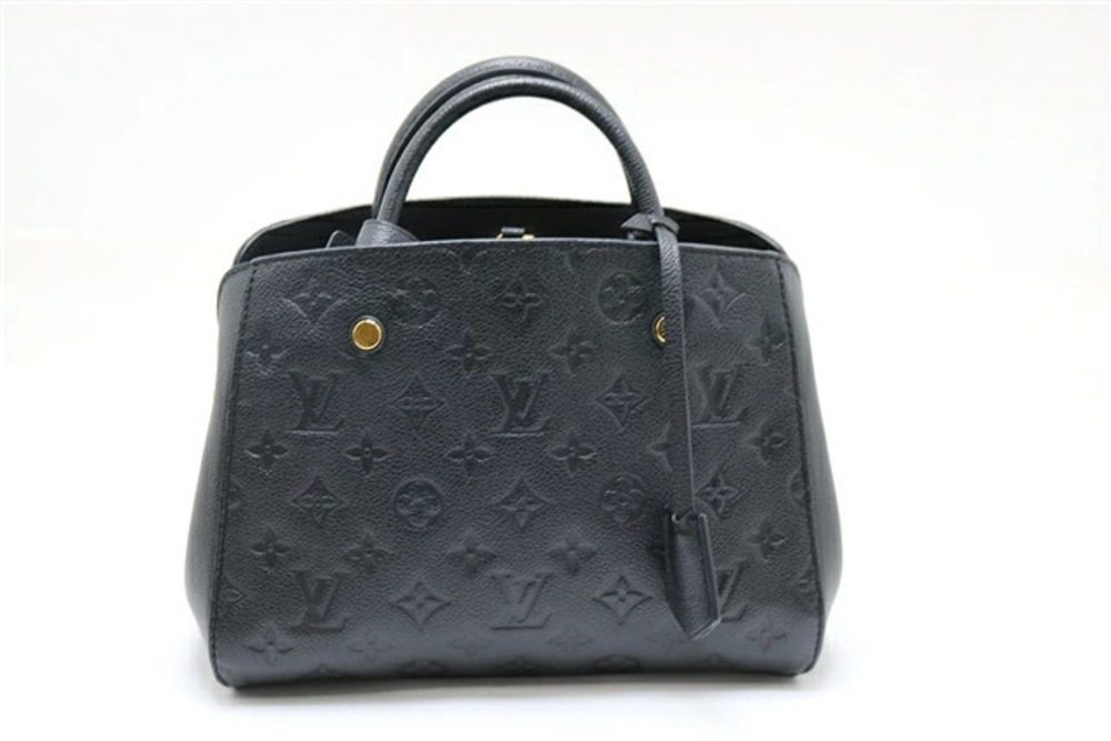 LOUIS VUITTON Bag Montaigne Handbag Monogram Empreinte Noir Black